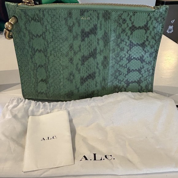 A.L.C. Handbags - ALC Snakeskin Joni Clutch